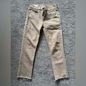 GAP Vintage Slim High Rise Pants in Tan